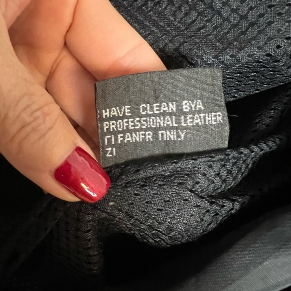 Zony Inc Leather Motorcycle Jacket Black With Pink Racing Stripes Medium - Picture 12 of 16